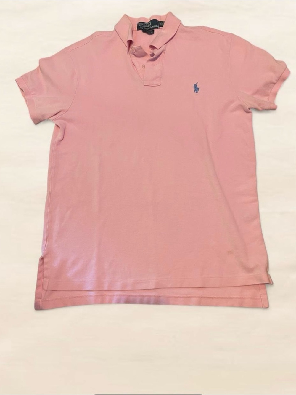Polo Ralph Lauren Light Pink Custom Fit Polo Shirt Size M